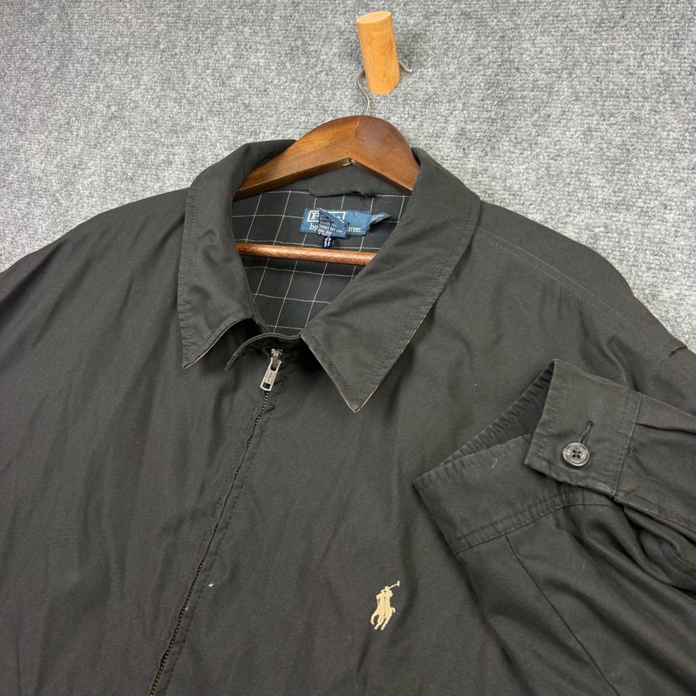 Polo Ralph Lauren Harrington Jacket Mens 4XLT Black Windbreaker Zip Coat 0523